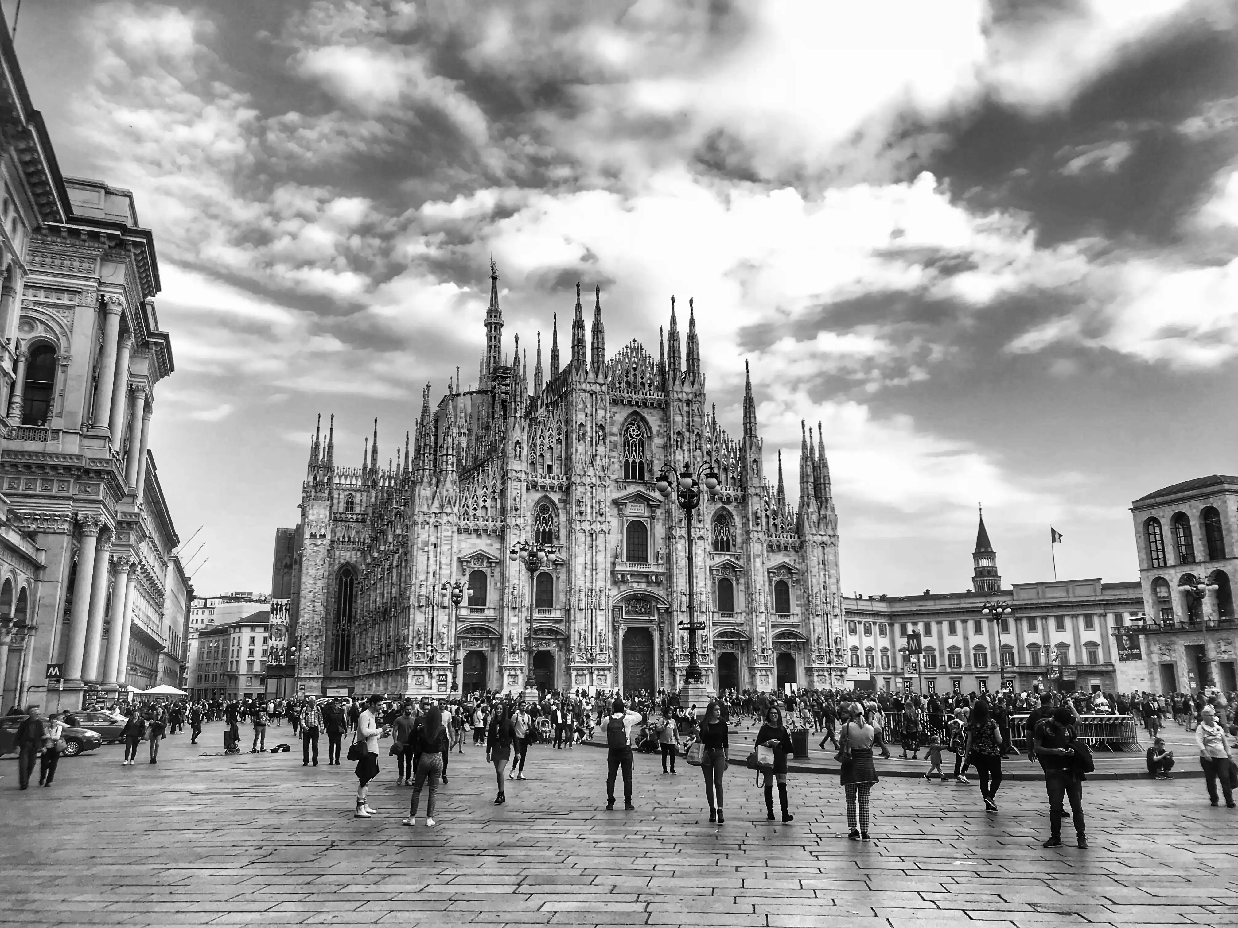 Un vista del Duomo di Milano